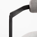 Mercana Hollyfield Dining Chair Gray Fabric | Black Metal