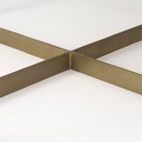 Mercana Faye Coffee Table Light Brown Wood | Gold Metal