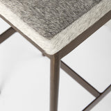 Mercana Millie Bar/Counter Stool Gray Hair-On-Hide | Gold Metal | Bar