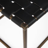 Mercana Clarissa Bench Black Leather | Gold Metal