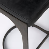 Mercana Tyson Bar/Counter Stool Black Leather | Black Metal | Bar