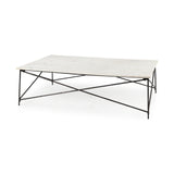 Mercana Lorlei Coffee Table White Marble | Gold Iron