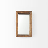 Mercana Gervaise Wall Mirror Brown Wood | 12L x 2W x7H