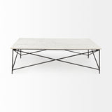 Mercana Lorlei Coffee Table White Marble | Gold Iron