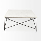 Mercana Lorlei Coffee Table White Marble | Gold Iron