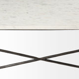 Mercana Lorlei Coffee Table White Marble | Gold Iron