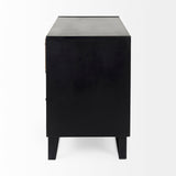 Mercana Alvin Accent Cabinet Brown Wood | Black Metal