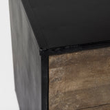 Mercana Alvin Accent Cabinet Brown Wood | Black Metal