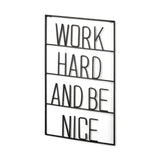 Mercana Playful Sign Wall Decor Black Metal | Work Hard