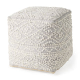 Mercana Farida Pouf Gray Wool & Polyester