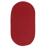 Manteo 50 Braided Rug Scarlet Red Solid