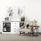 Mercana Bourchier Sideboard White/Brown/Black Wood 