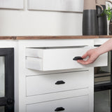 Mercana Bourchier Sideboard White/Brown/Black Wood 