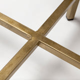 Mercana Vincent Coffee Table White Marble | Gold Metal