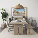 Mercana Aida Console Table Light Gray Wood