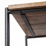 Mercana Glenn End/Side Table Brown Wood | Black Metal