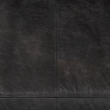 Mercana Cochrane Sofa Black Leather | Gray Metal