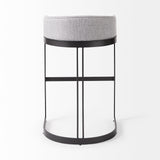 Mercana Hollyfield Bar/Counter Stool Gray Fabric | Gray Metal | Bar