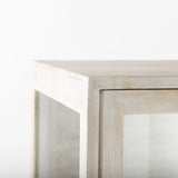 Mercana Arelius Cabinet White Wood | Gold Metal