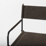 Mercana Direttore Bar/Counter Stool Brown/Gray Suede | Black Metal | Bar