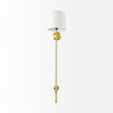 Mercana Chester Wall Sconce Gold Metal | Cream Shade