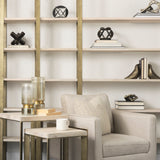 Mercana Taunton Shelving Unit Light Brown Wood | Gold Metal