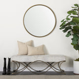 Mercana Piper Wall Mirror Gold Metal | 36"