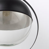 Mercana Leighton Pendant Light Black Metal | Glass Globe