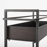 Mercana Masataka Bar Cart Gunmetal Gray | Metal