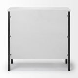 Mercana Savannah Gray Accent Cabinet - 2 Door White | Gray Metal | 2 Door