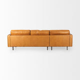 Mercana D'Arcy Sofa Tan Leather | Left Chaise