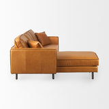 Mercana D'Arcy Sofa Tan Leather | Left Chaise