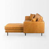 Mercana D'Arcy Sofa Tan Leather | Right Chaise