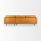 Mercana D'Arcy Sofa Tan Leather | Right Chaise