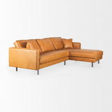 Mercana D'Arcy Sofa Tan Leather | Right Chaise