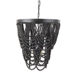 Mercana Pendra Chandelier Black Metal | Black Wood