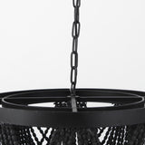 Mercana Pendra Chandelier Black Metal | Black Wood