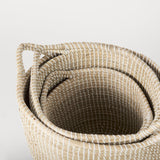 Mercana Maddie Basket Brown Seagrass | Black Bottom | Set of 3