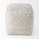 Mercana Farida Pouf Gray Wool & Polyester