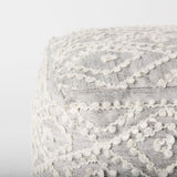 Mercana Farida Pouf Gray Wool & Polyester