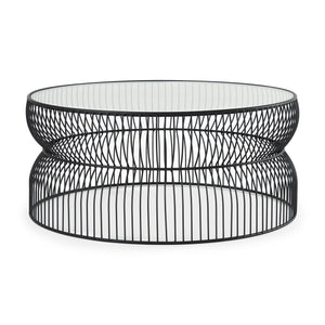 Mercana Shani Coffee Table Black Metal | Glass