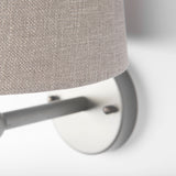 Mercana Chester Wall Sconce Gray Metal | Beige Shade