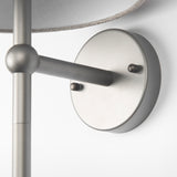 Mercana Chester Wall Sconce Gray Metal | Beige Shade