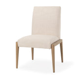 Mercana Palisades Dining Chair Cream | Light Brown Wood 