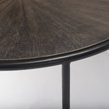 Mercana Arlo Coffee Tables Dark Brown Wood | Glass | Black Metal