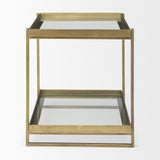 Mercana Trey Accent Table Gold Metal | Glass
