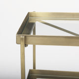 Mercana Trey Console Table Gold Metal | Glass