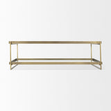 Mercana Trey Coffee Table Gold Metal | Glass