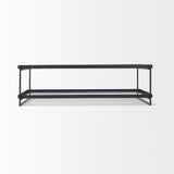 Mercana Trey Coffee Table Black Metal | Glass