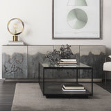 Mercana Roxdale Coffee Table Glass | Acid Wash Metal